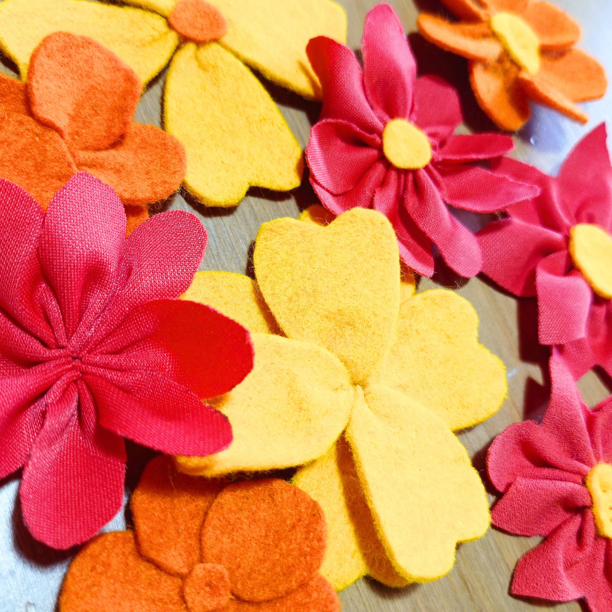 Flores cosidas